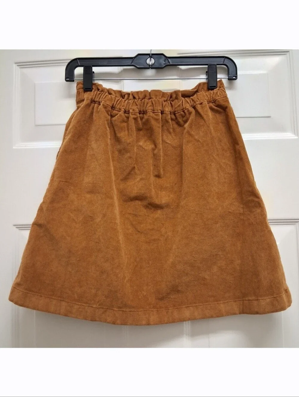 Crewcuts Girls Corduroy Skirt Size 16 Button Front Golden Brown Pockets Fall NWT